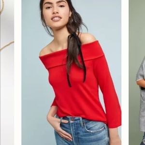Anthropologie Off-the-Shoulder Top